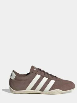 adidas Brown/White Grand Court Lo Trainers