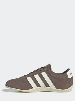 adidas Brown/White Grand Court Lo Trainers