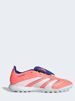 adidas Coral/White Adult Predator League Fold-Over Tongue Turf Boots New