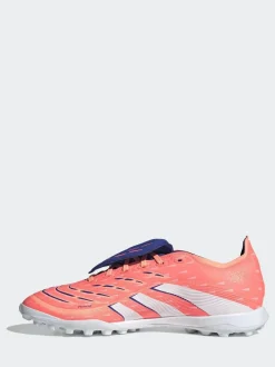 adidas Coral/White Adult Predator League Fold-Over Tongue Turf Boots New