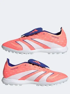 adidas Coral/White Adult Predator League Fold-Over Tongue Turf Boots New