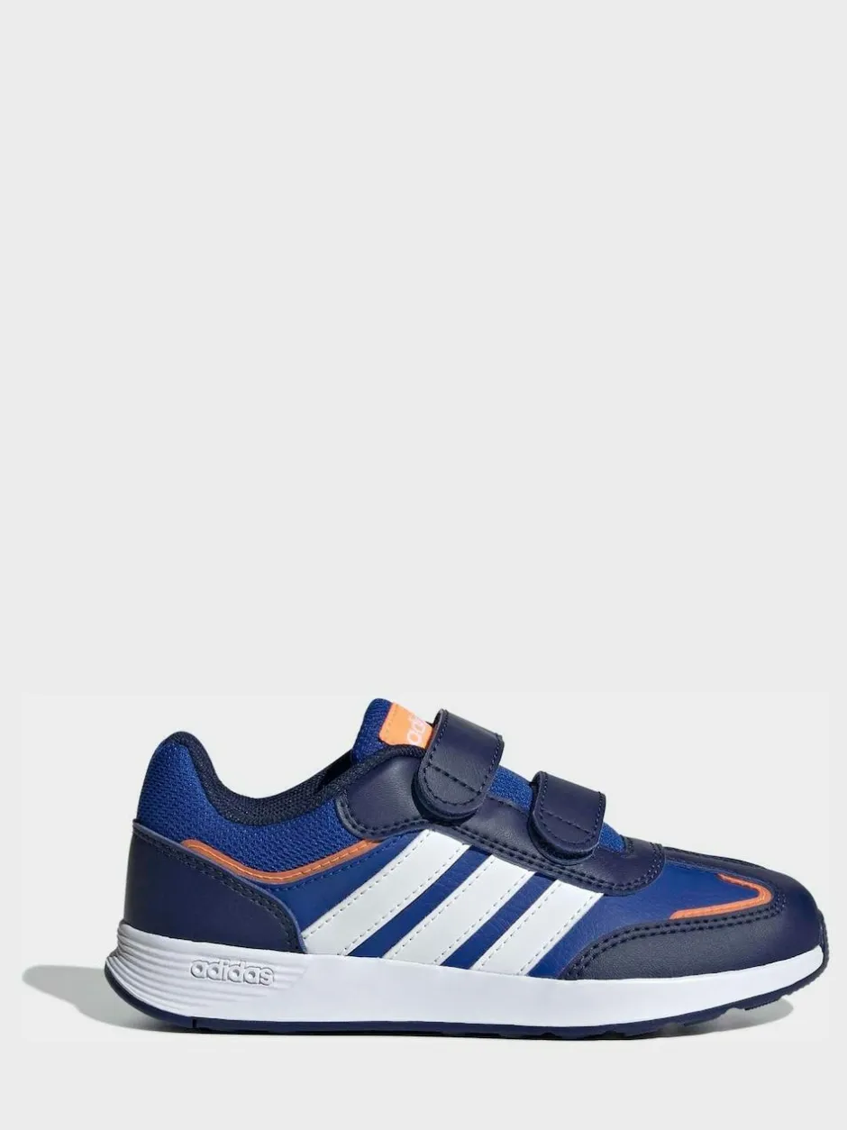 adidas Dark Blue Tensaur Switch Hook and Loop Kids Trainers Hot