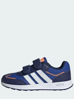 adidas Dark Blue Tensaur Switch Hook and Loop Kids Trainers Hot