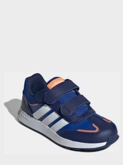adidas Dark Blue Tensaur Switch Hook and Loop Kids Trainers Hot