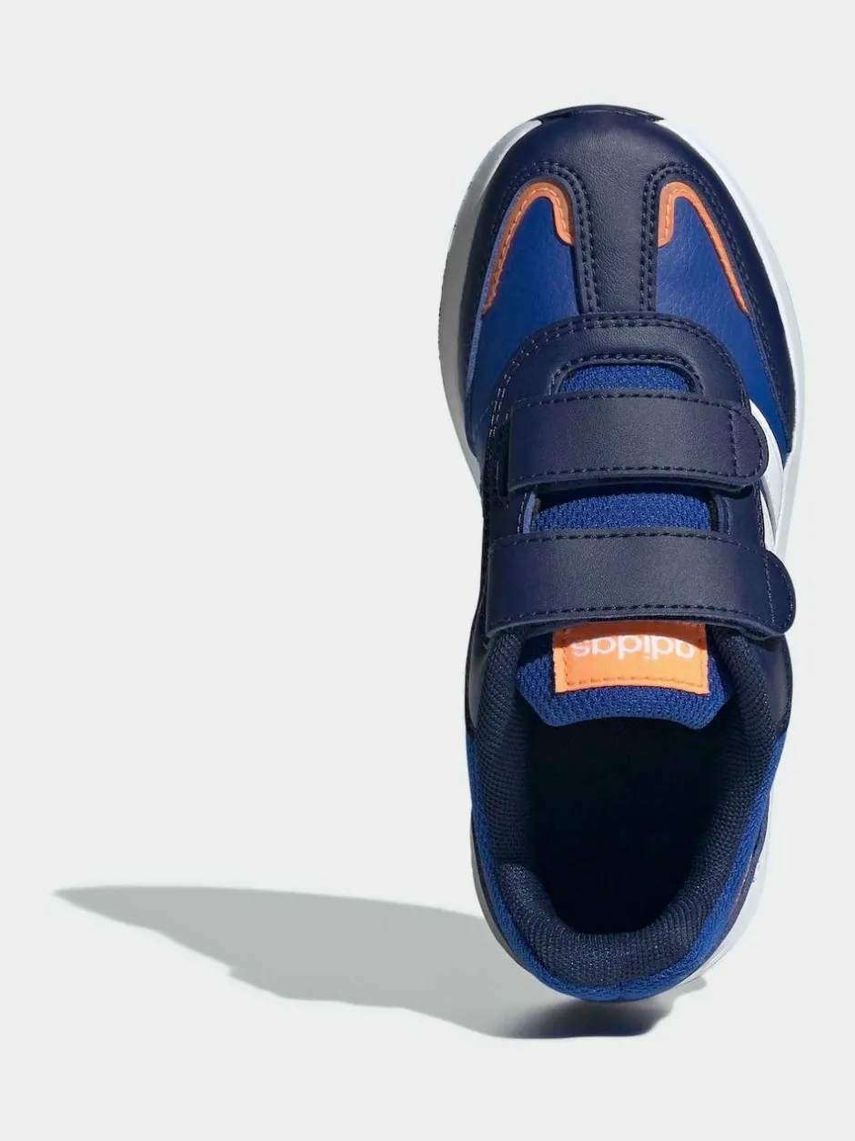 adidas Dark Blue Tensaur Switch Hook and Loop Kids Trainers Hot