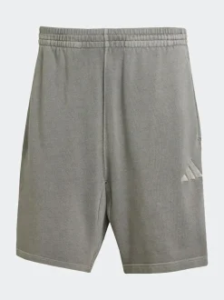 adidas All SZN French Terry Washed 100% Cotton 8 Inch Shorts Grey Clearance