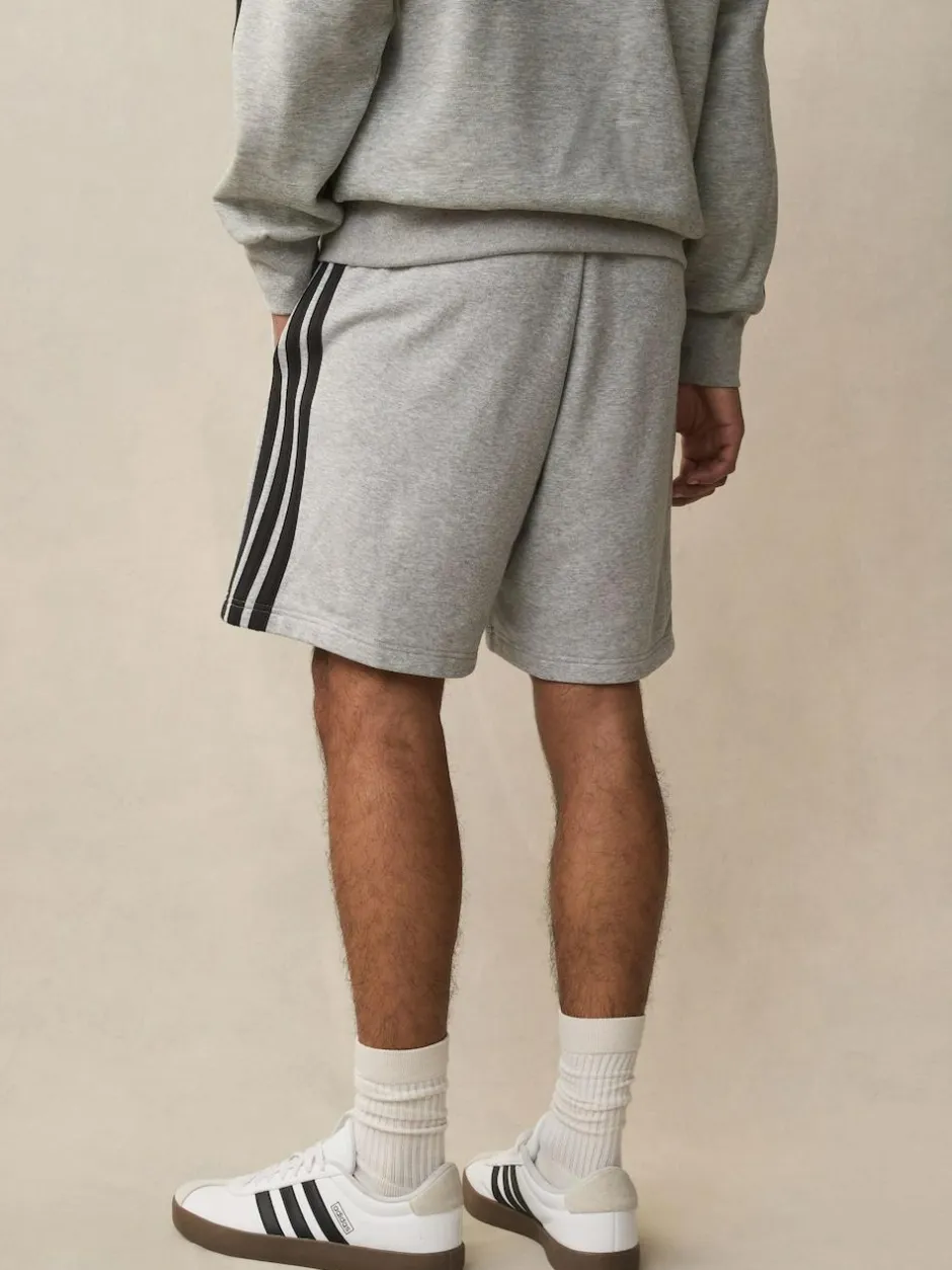 adidas Grey Essential 3-Stripes French Terry Shorts Discount