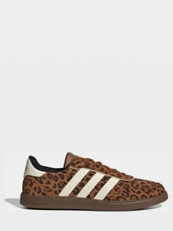 adidas Leopard Print/White Breaknet Sleek Trainers Clearance