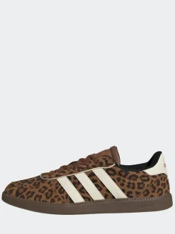 adidas Leopard Print/White Breaknet Sleek Trainers Clearance