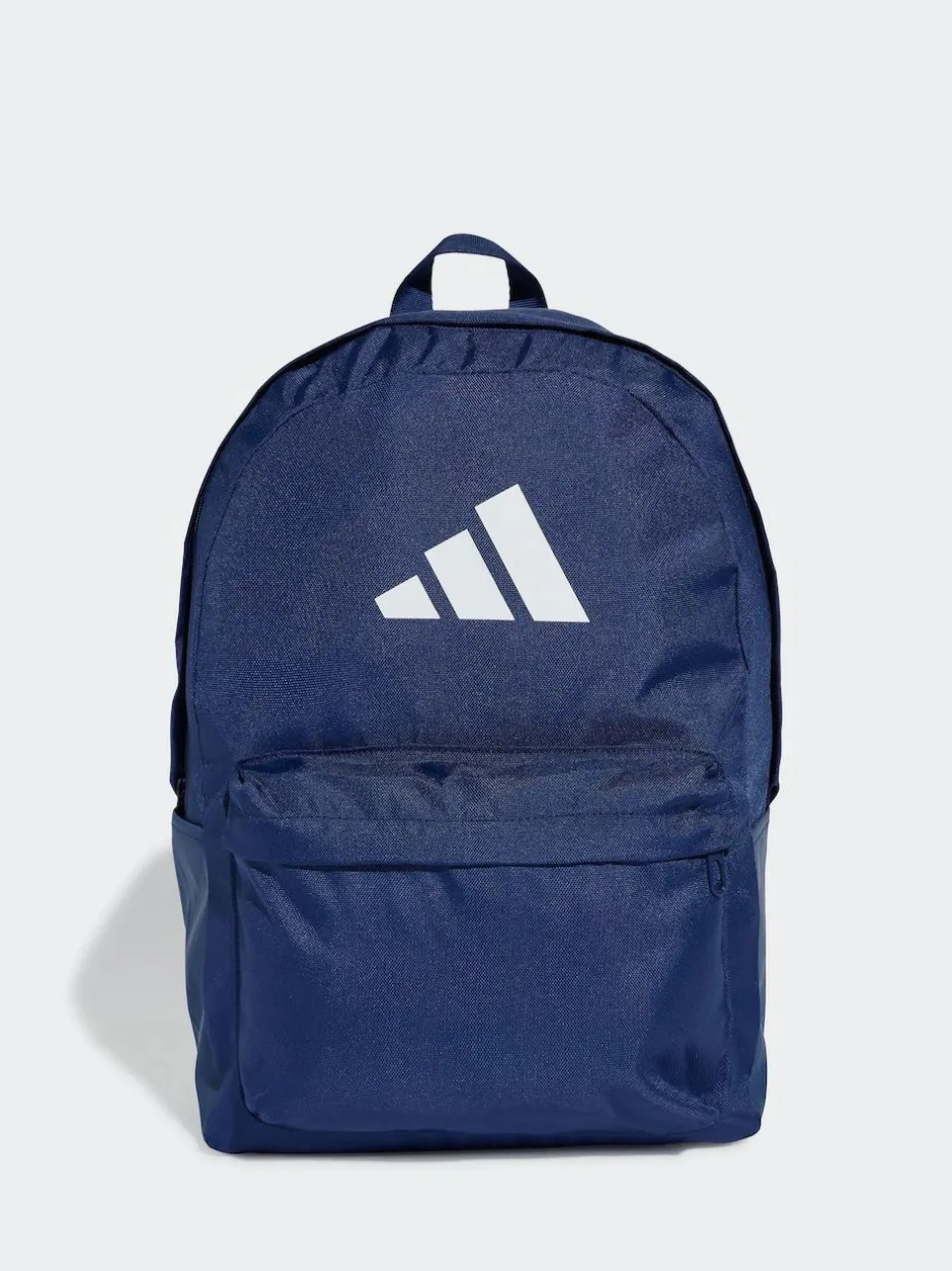 adidas Navy Blue Classic 3 Bar Logo Backpack Hot