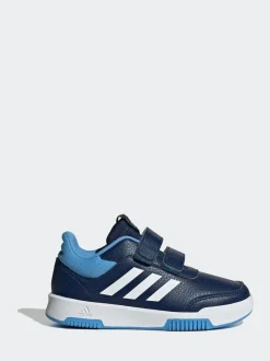 adidas Navy/Blue/White Hook and Loop Tensaur Kids Trainers New