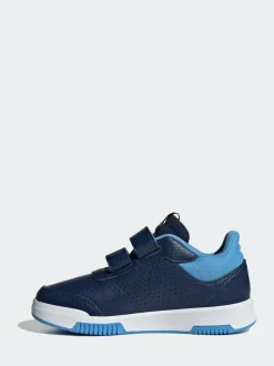 adidas Navy/Blue/White Hook and Loop Tensaur Kids Trainers New