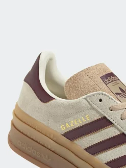 adidas originals Beige/Red Gazelle Bold W Trainers New