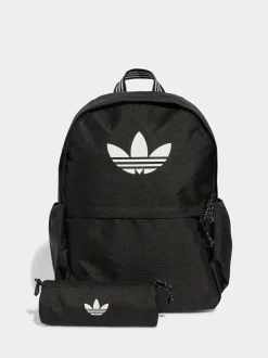 adidas originals Black Backpack With Pencil Case Clearance