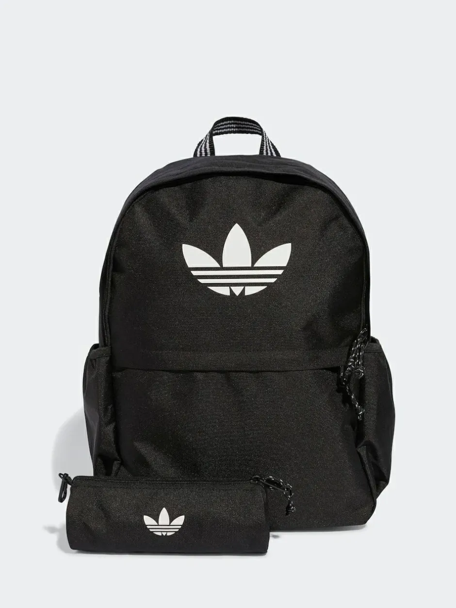 adidas originals Black Backpack With Pencil Case Clearance