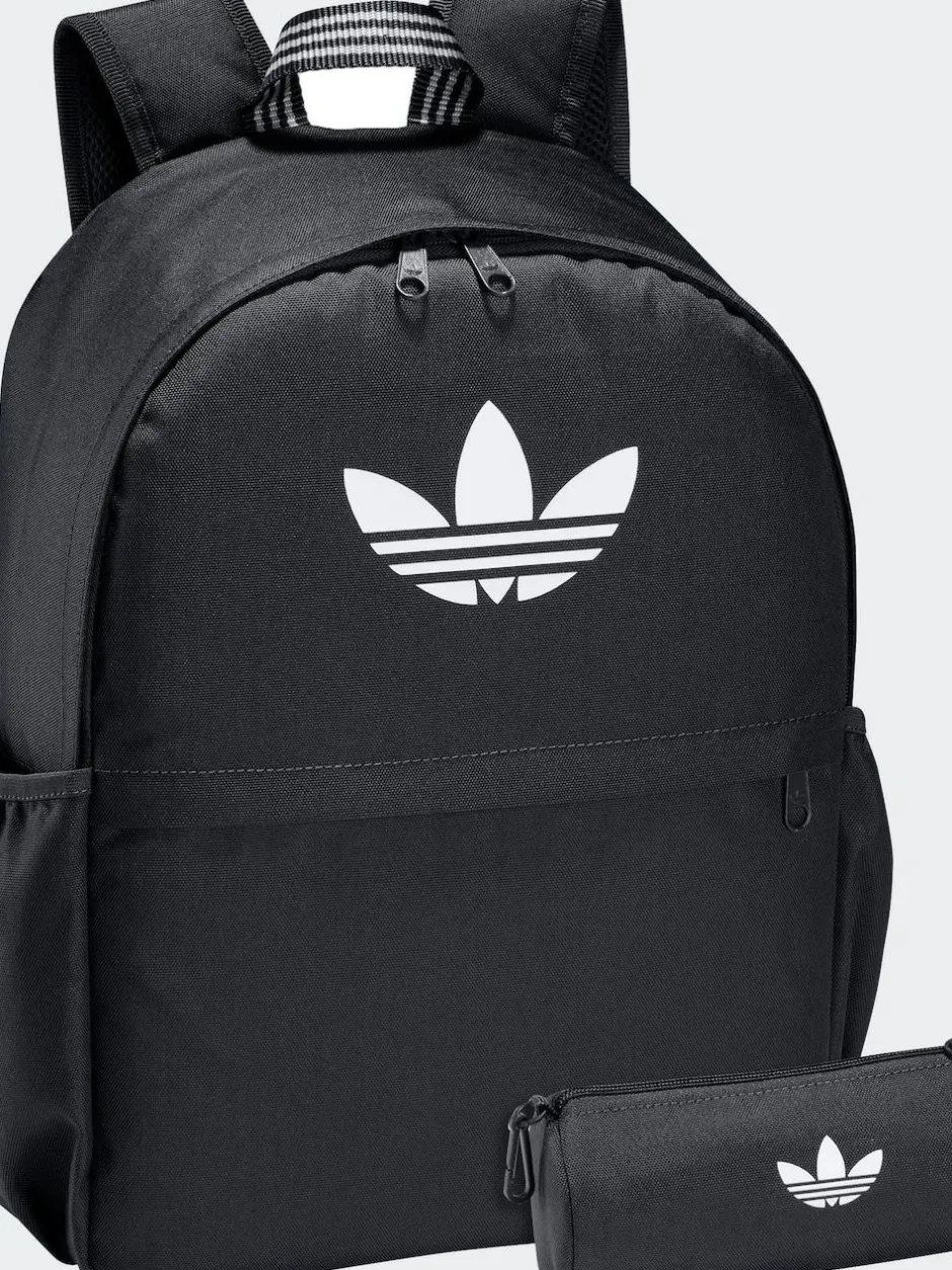 adidas originals Black Backpack With Pencil Case Clearance