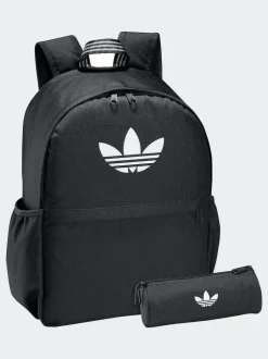 adidas originals Black Backpack With Pencil Case Clearance