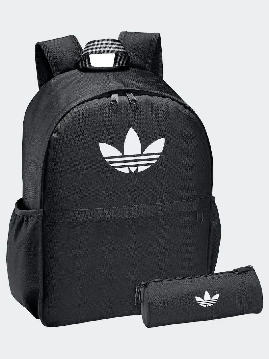 adidas originals Black Backpack With Pencil Case Clearance