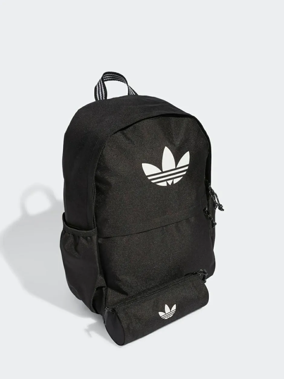 adidas originals Black Backpack With Pencil Case Clearance