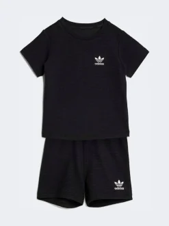 adidas originals Waffle T-Shirt and Shorts Set Black Online