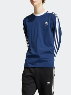 adidas originals Adicolor Classics 3-Stripes LS T-Shirt Blue Sale