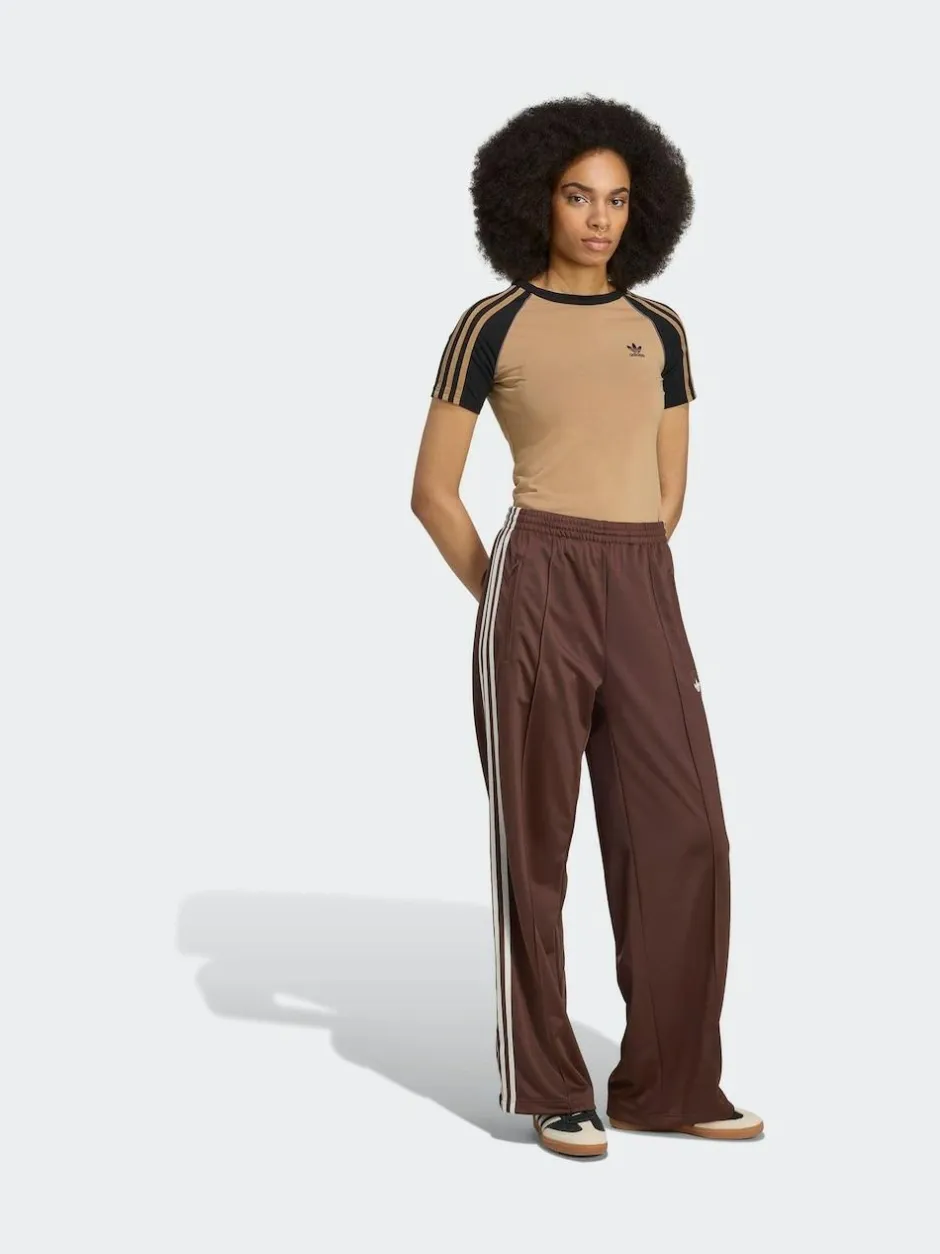 adidas originals Brown/White Firebird Loose Track Pant Trousers Online