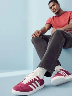 adidas originals Burgundy Red Gazelle Trainers