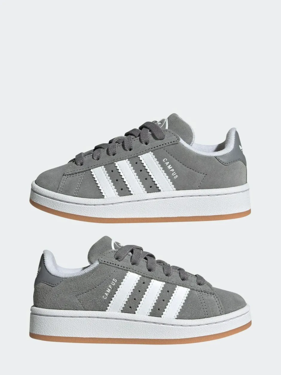adidas originals Grey Light Campus 00s Elastic Lace Kids Trainers