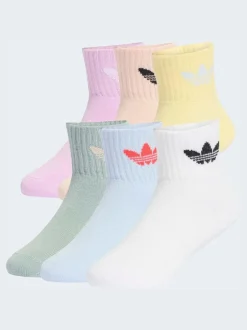 adidas originals Pink Kids Socks 6 Pack New