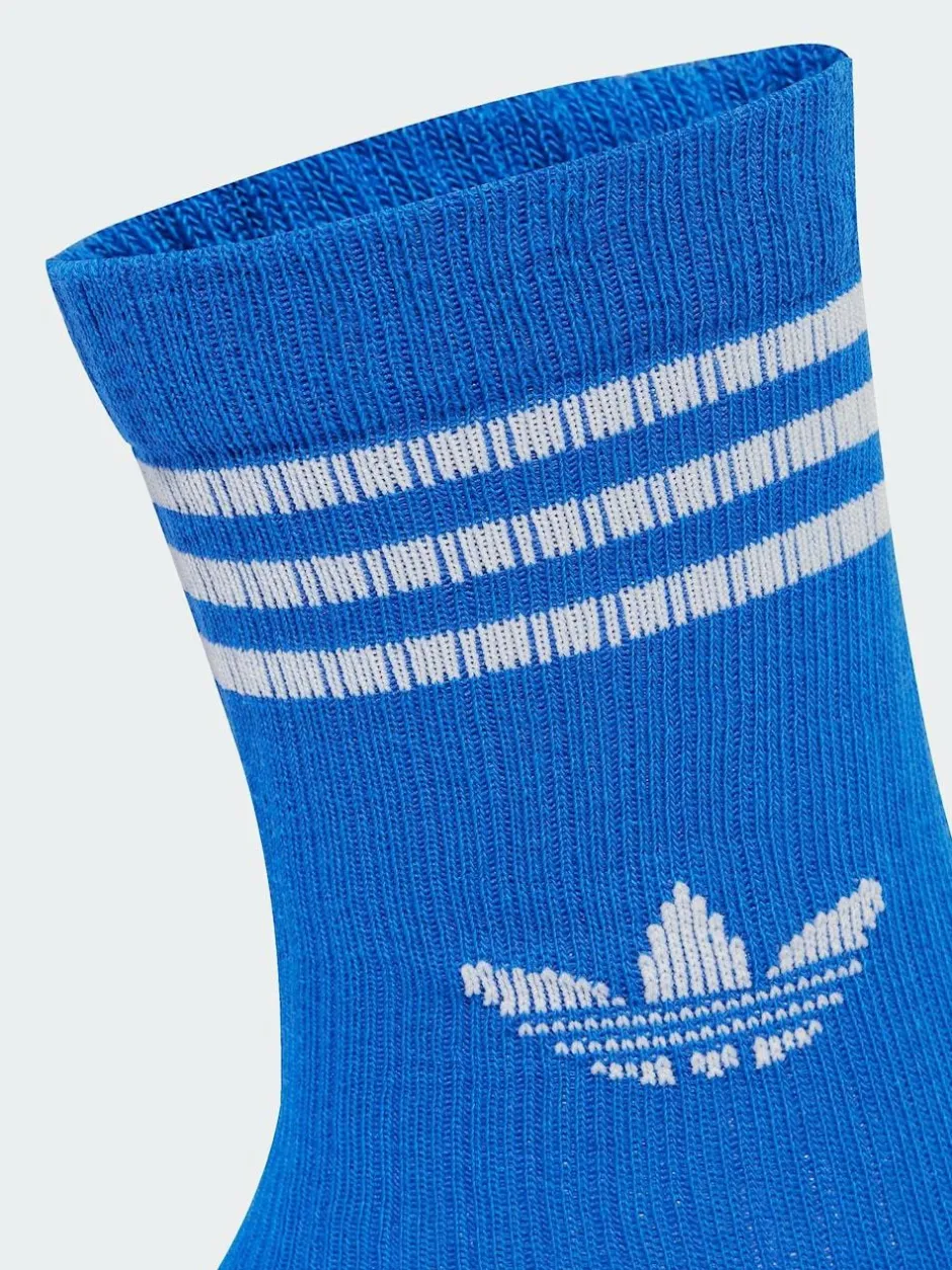 adidas originals 3 Pack Crew Socks White Ecru New