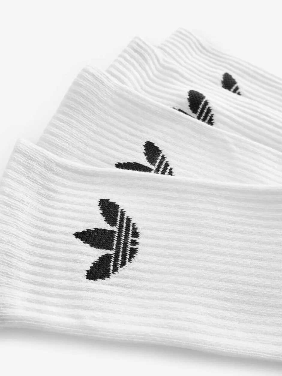 adidas Originals White Trefoil Crew Socks 6 Pack Outlet