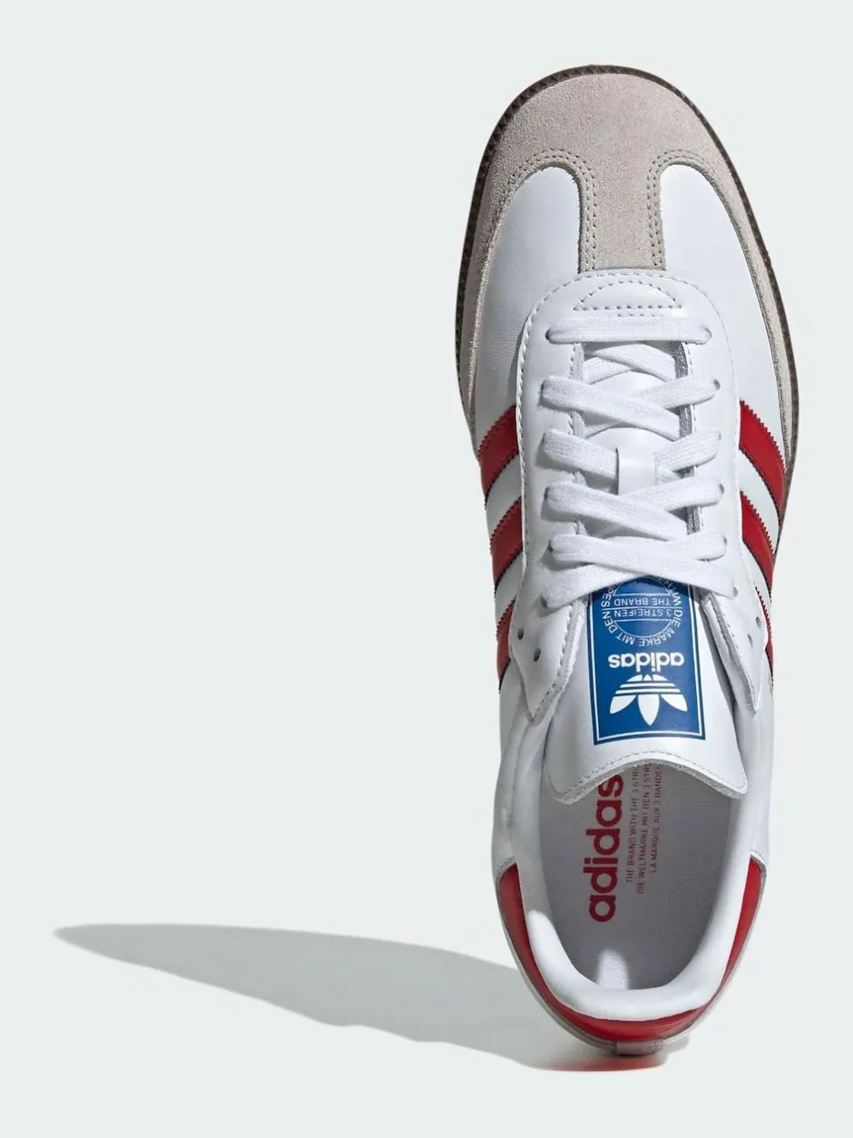 adidas originals Samba Trainers White/Red Online