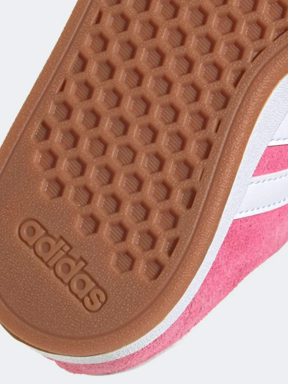 adidas Pink Grand Court 00s Suede Elastic Lace Kids Trainers Clearance