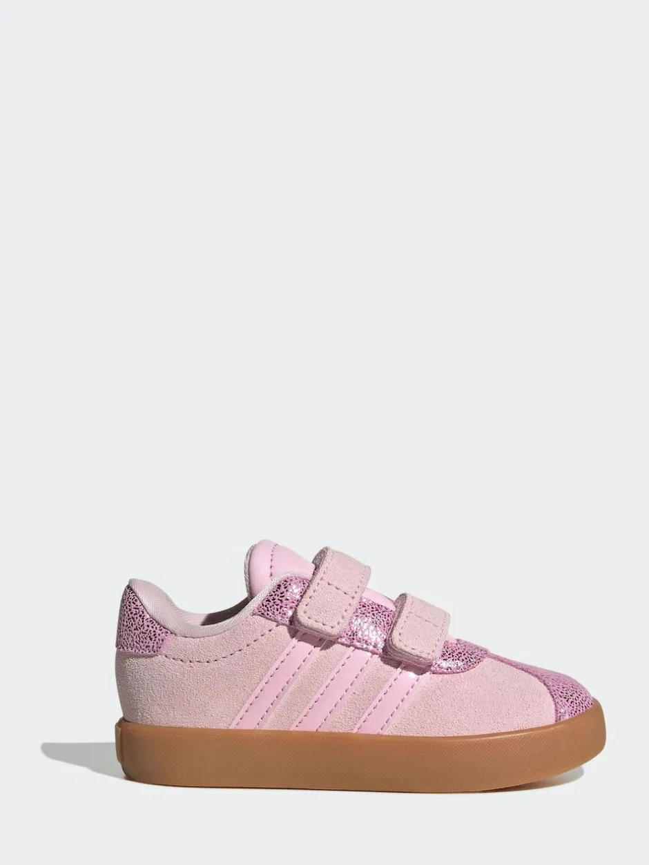 adidas VL Court 3.0 Hook and Loop Kids Trainers Pink Best