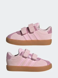 adidas VL Court 3.0 Hook and Loop Kids Trainers Pink Best
