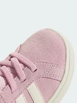 adidas Pink/White Grand Court 2.0 Elastic Lace Infant Trainers