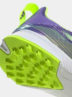 adidas Purple/Lime Kids F50 League Laceless Turf Boots Outlet