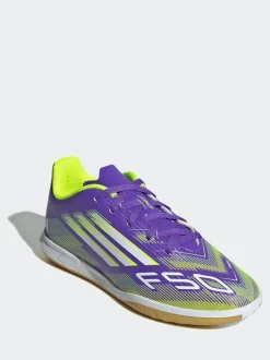 adidas Purple/White Kids F50 Club Indoor Boots Sale
