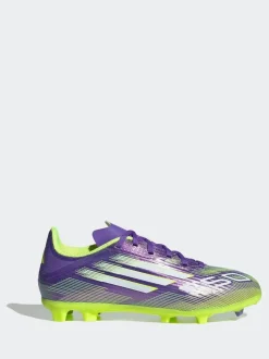 adidas Purple/White Kids F50 League Firm/Multi Ground Boots Sale