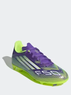 adidas Purple/White Kids F50 League Firm/Multi Ground Boots Sale