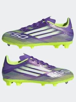 adidas Purple/White Kids F50 League Firm/Multi Ground Boots Sale