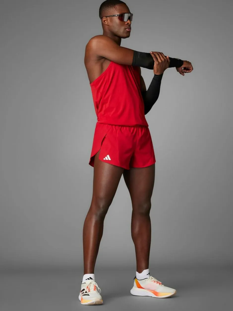 adidas Adizero Essentials Running Split Shorts Red Online