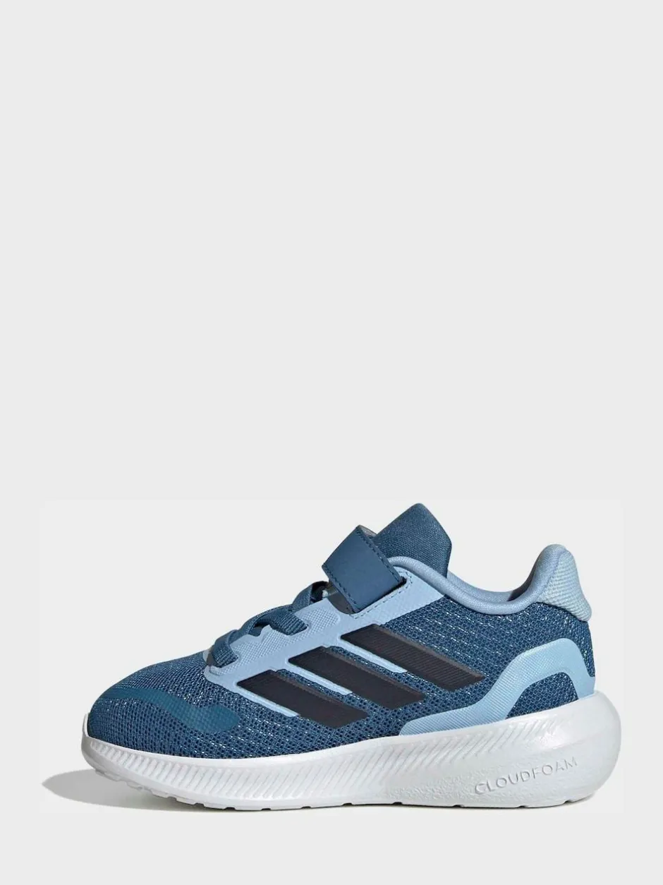 adidas Sky Blue Runfalcon 5 Hook and Loop Easy On Infant Trainers Best