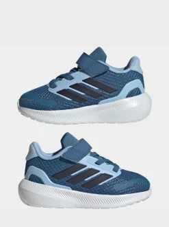 adidas Sky Blue Runfalcon 5 Hook and Loop Easy On Infant Trainers Best