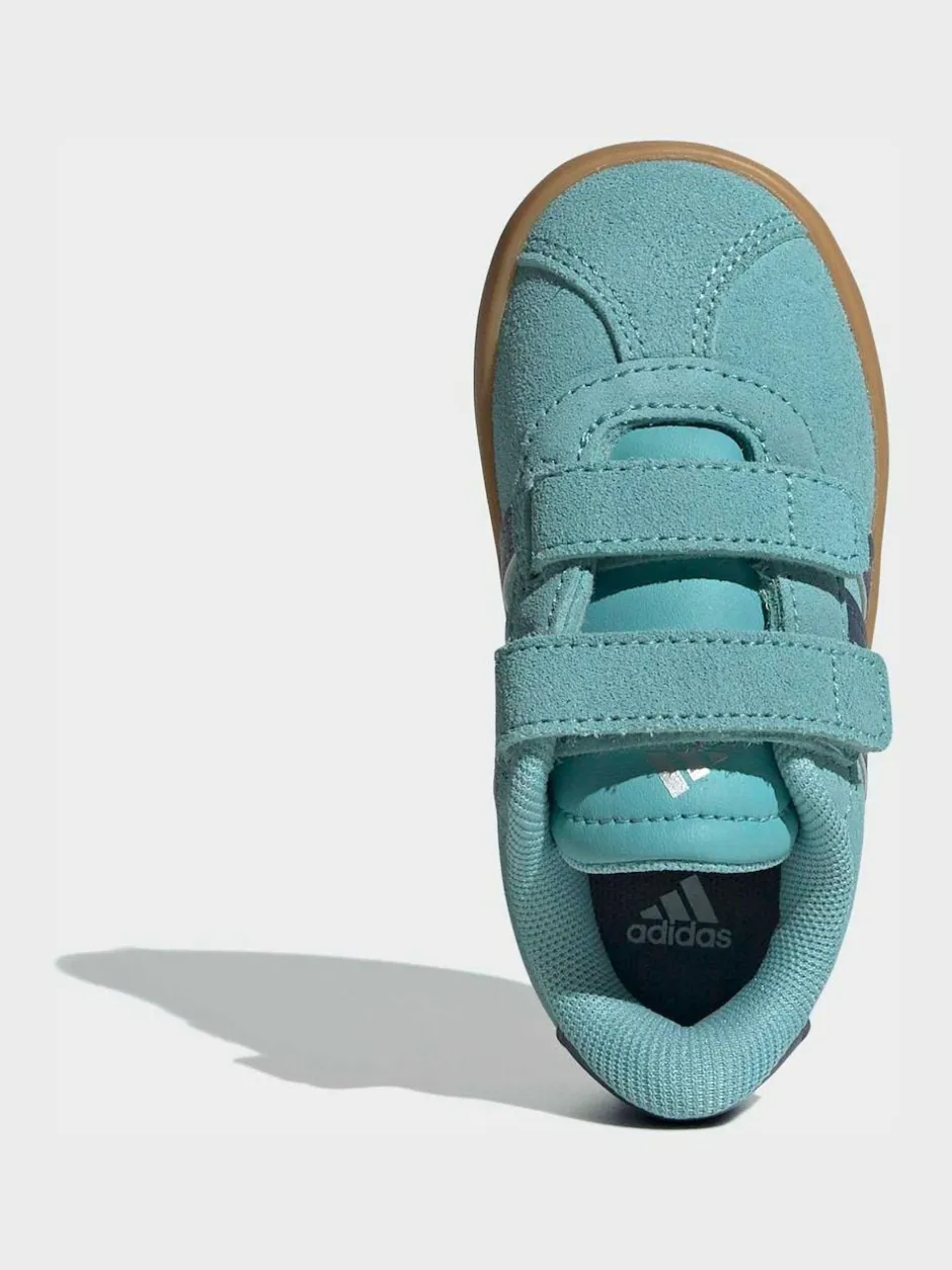 adidas Teal VL Court 3.0 Hook and Loop Infant Trainers Hot