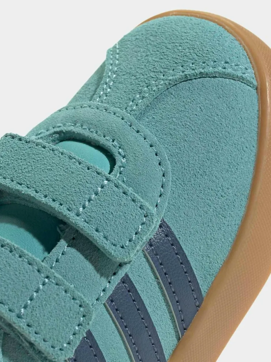adidas Teal VL Court 3.0 Hook and Loop Infant Trainers Hot