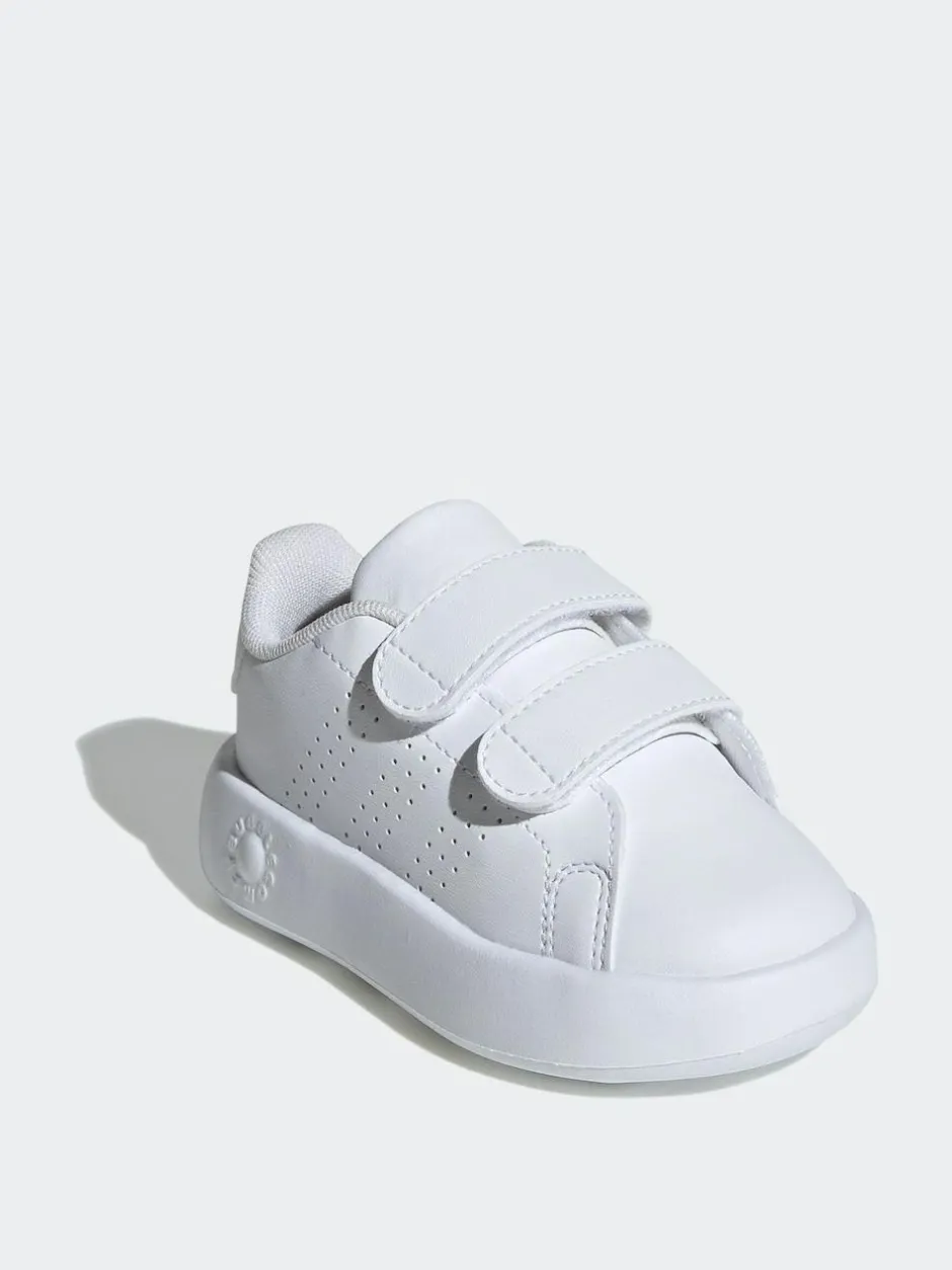 adidas White Advantage Hook and Loop Infant Trainers Sale
