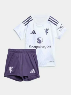 adidas White Baby Kids Manchester United 25/26 Away Kit Hot