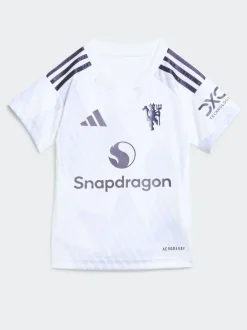 adidas White Baby Kids Manchester United 25/26 Away Kit Hot
