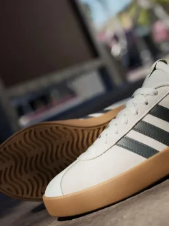 adidas White Off VL Court 3.0 Trainers Hot